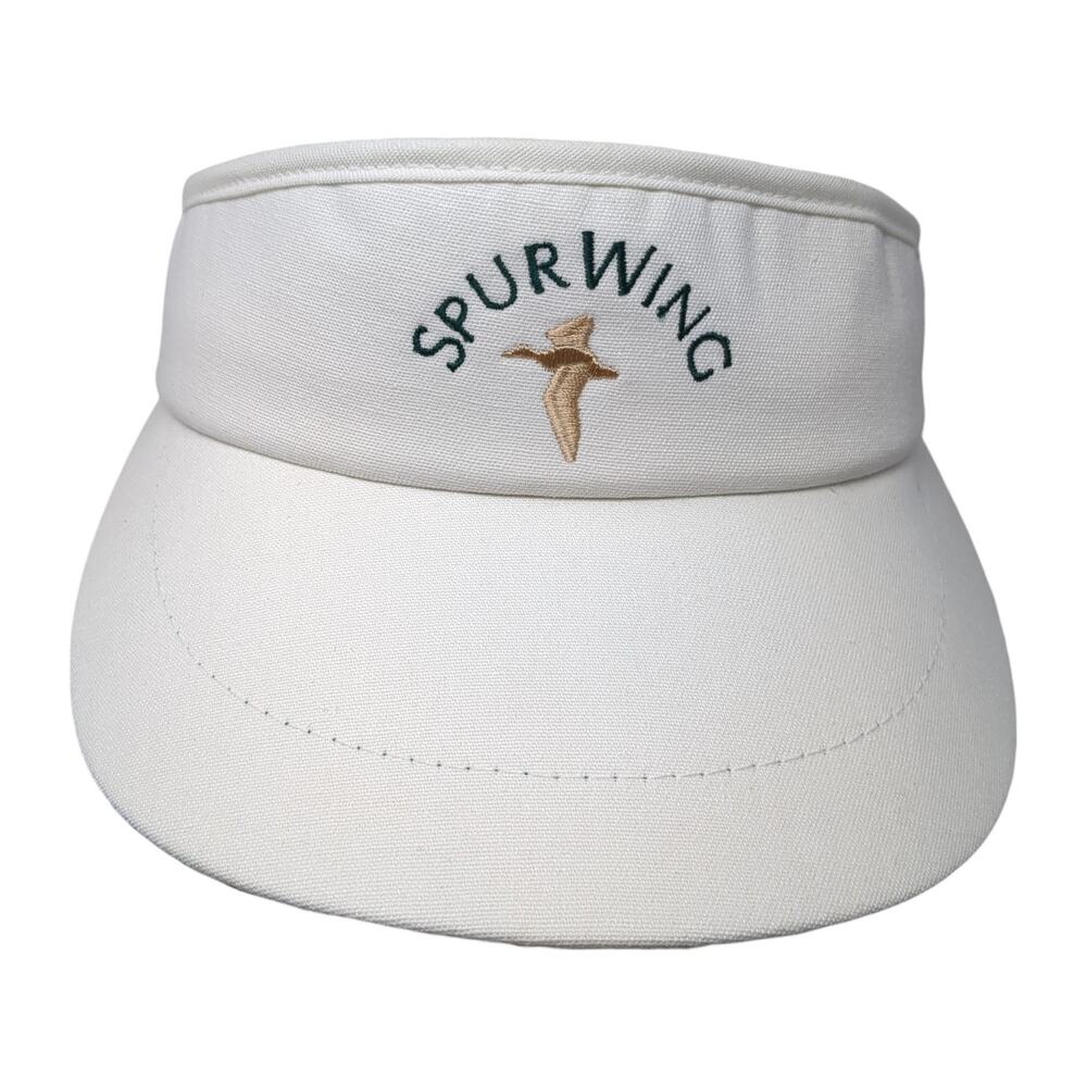 Spur Wing Slideback Sun Visor Cap White OS Adjustable Embroidered Cali Fame